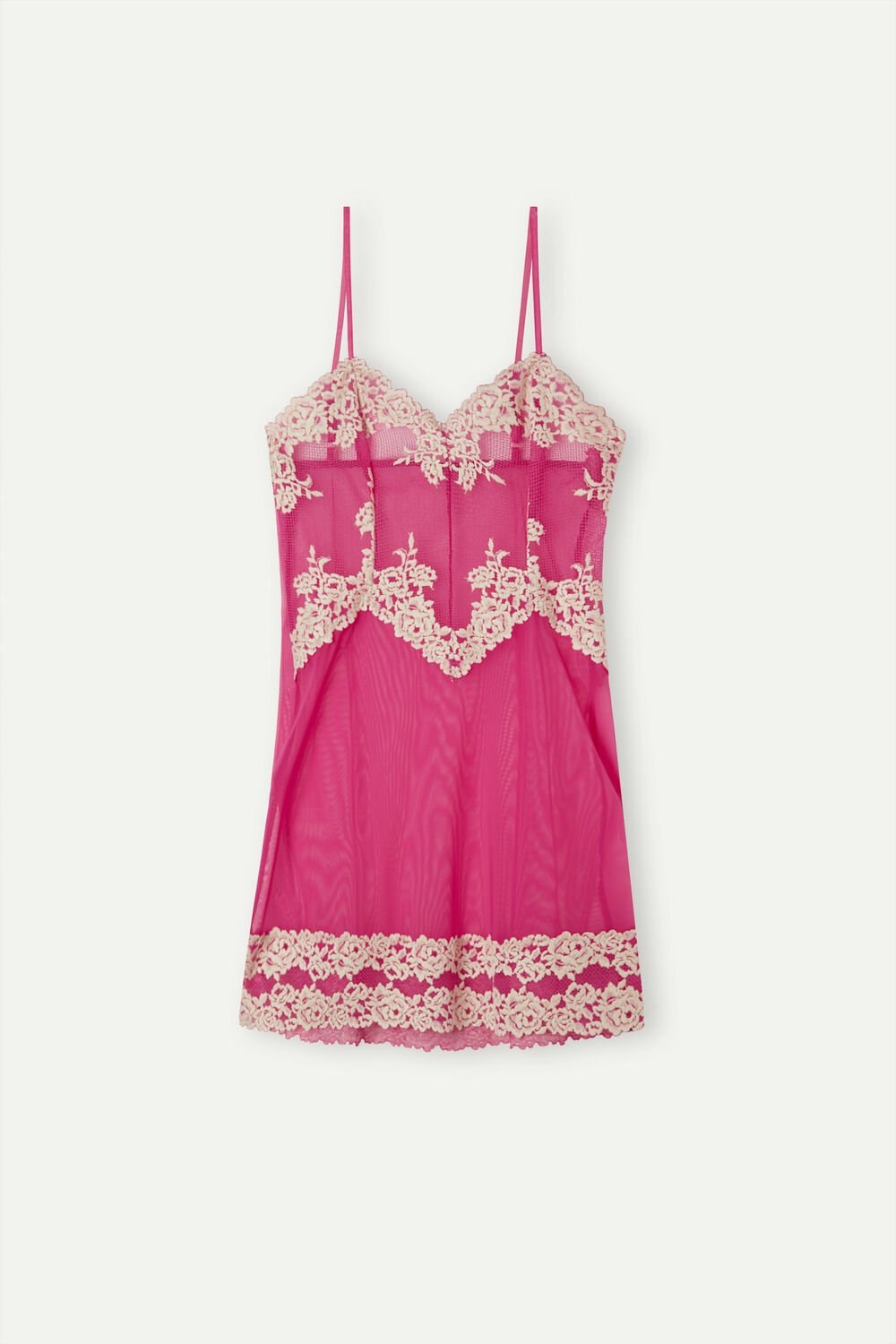 Intimissimi Pretty Flowers Babydoll Pink - 213j - Valentine Pink / Ivory | 9021OEYCS