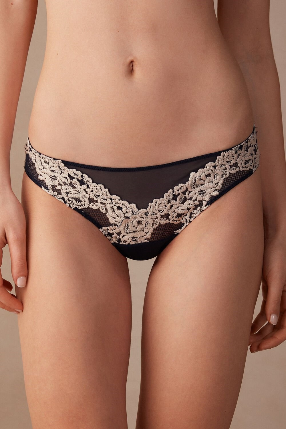 Intimissimi Pretty Flowers Brazilian Blue - 347i - Deep Blue / Vanilla | 0965BVCRA