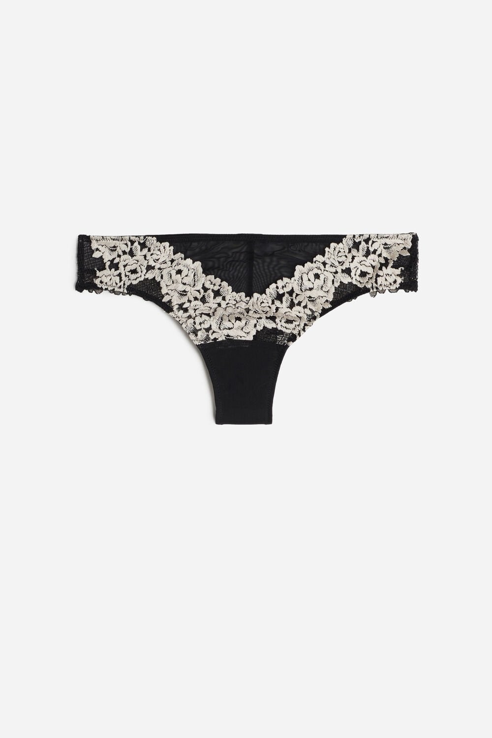 Intimissimi Pretty Flowers Brazilian Multicolor - 9887 - Black / Ivory | 2641NHEYZ