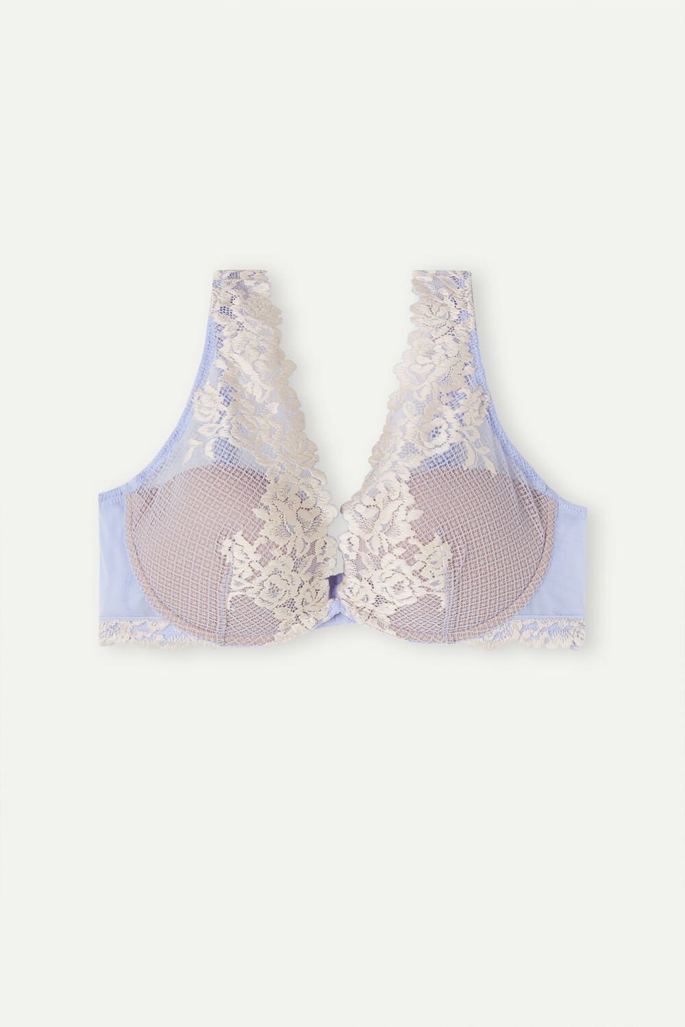 Intimissimi Pretty Flowers Elena Balconette Bra Violet - 214j - Sweet Lavender / Ivory | 0782FLYXH