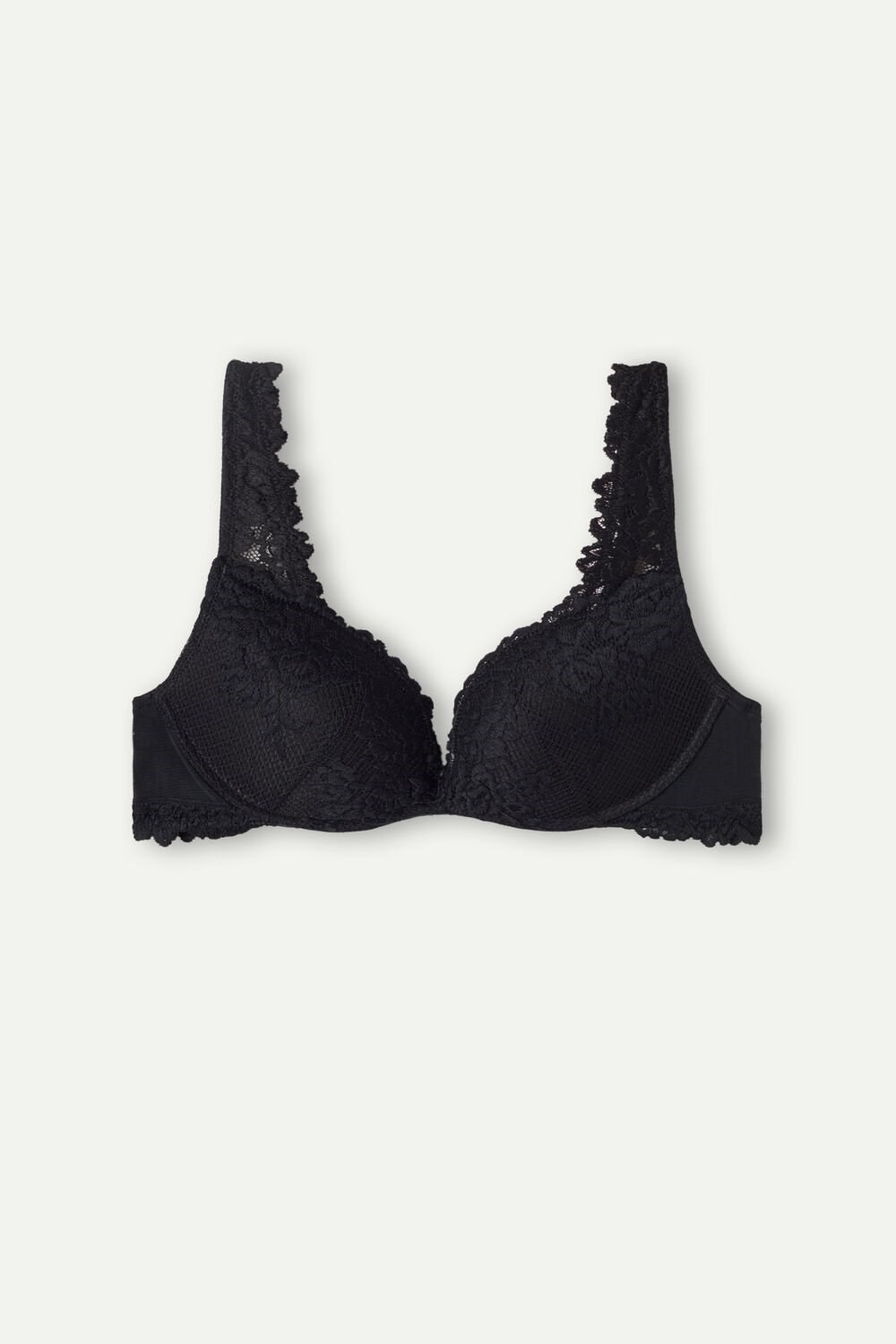 Intimissimi Pretty Flowers Gioia Super Push-up Bra Black - 019 - Black | 1926NJOQR