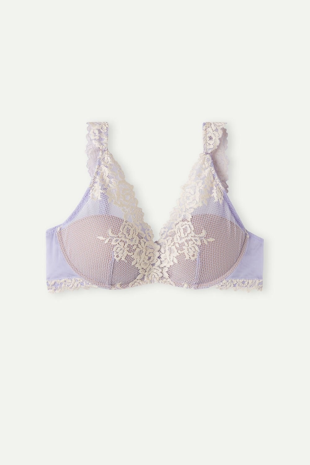 Intimissimi Pretty Flowers Giorgia Balconette Bra Violet - 214j - Sweet Lavender / Ivory | 5029LMIPC