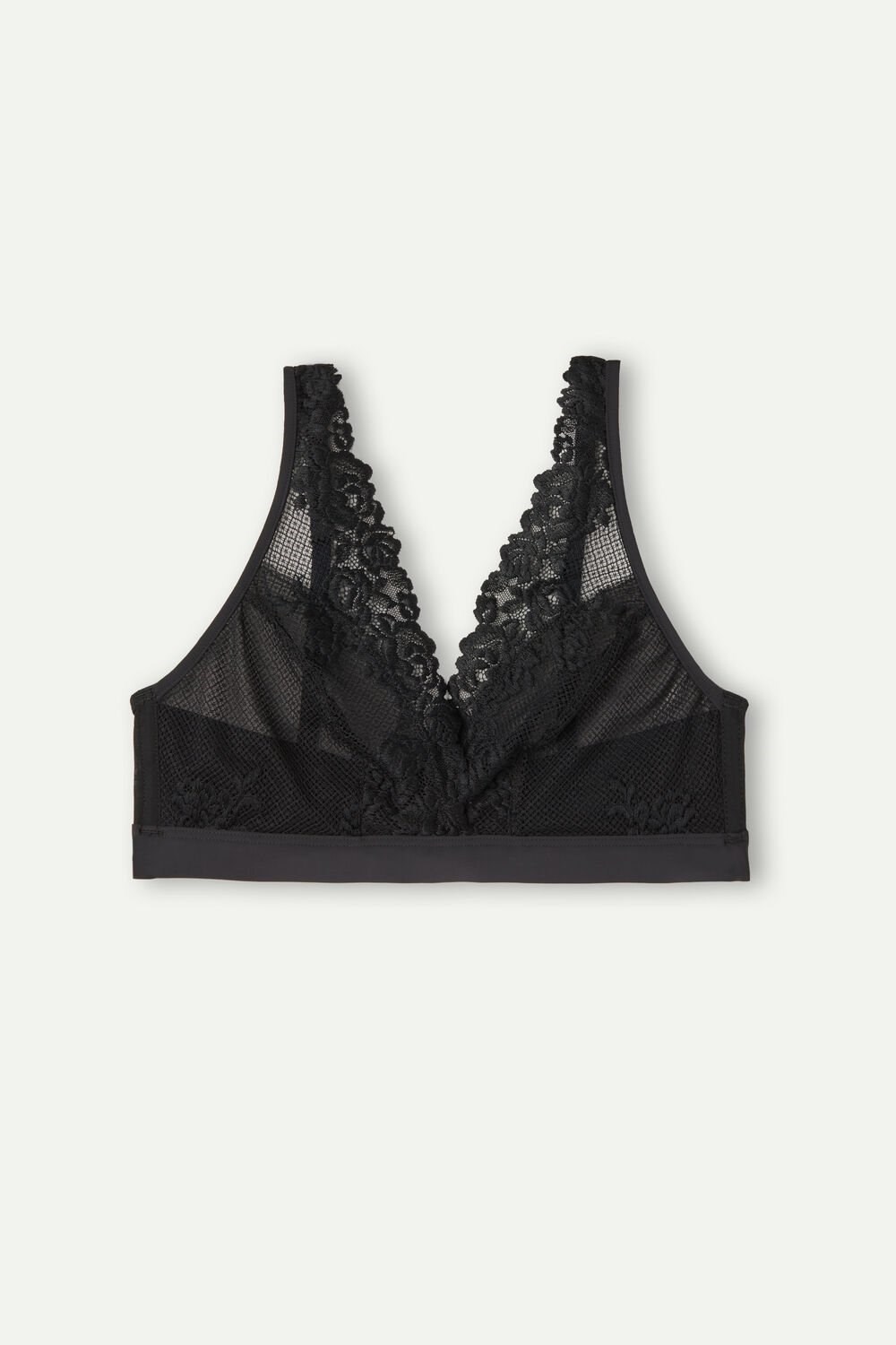 Intimissimi Pretty Flowers Lara Triangle Bra Black - 019 - Black | 3254BAFIS