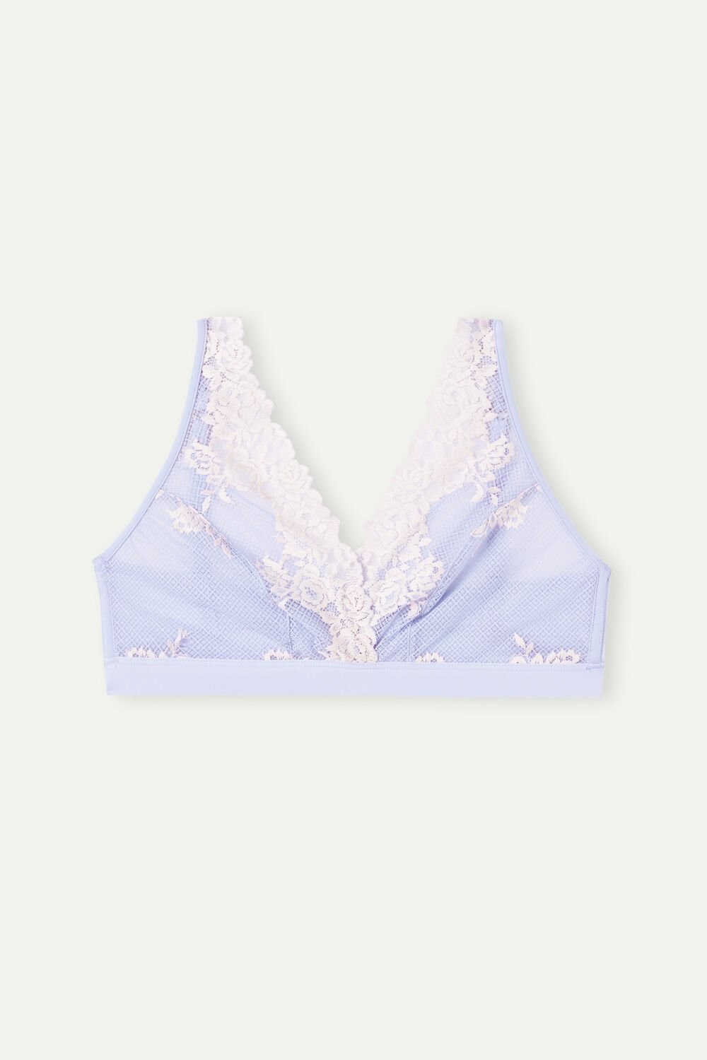 Intimissimi Pretty Flowers Lara Triangle Bra Violet - 214j - Sweet Lavender / Ivory | 3486QAZRN