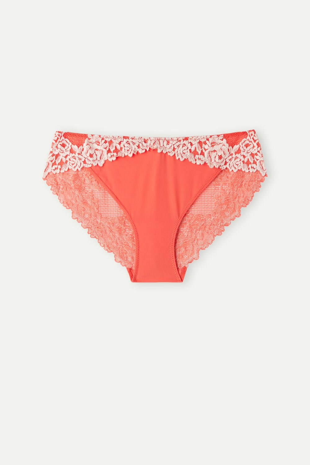 Intimissimi Pretty Flowers Panties Ivory - 216j - Flame Scarlet / Ivory | 6453GMEBU