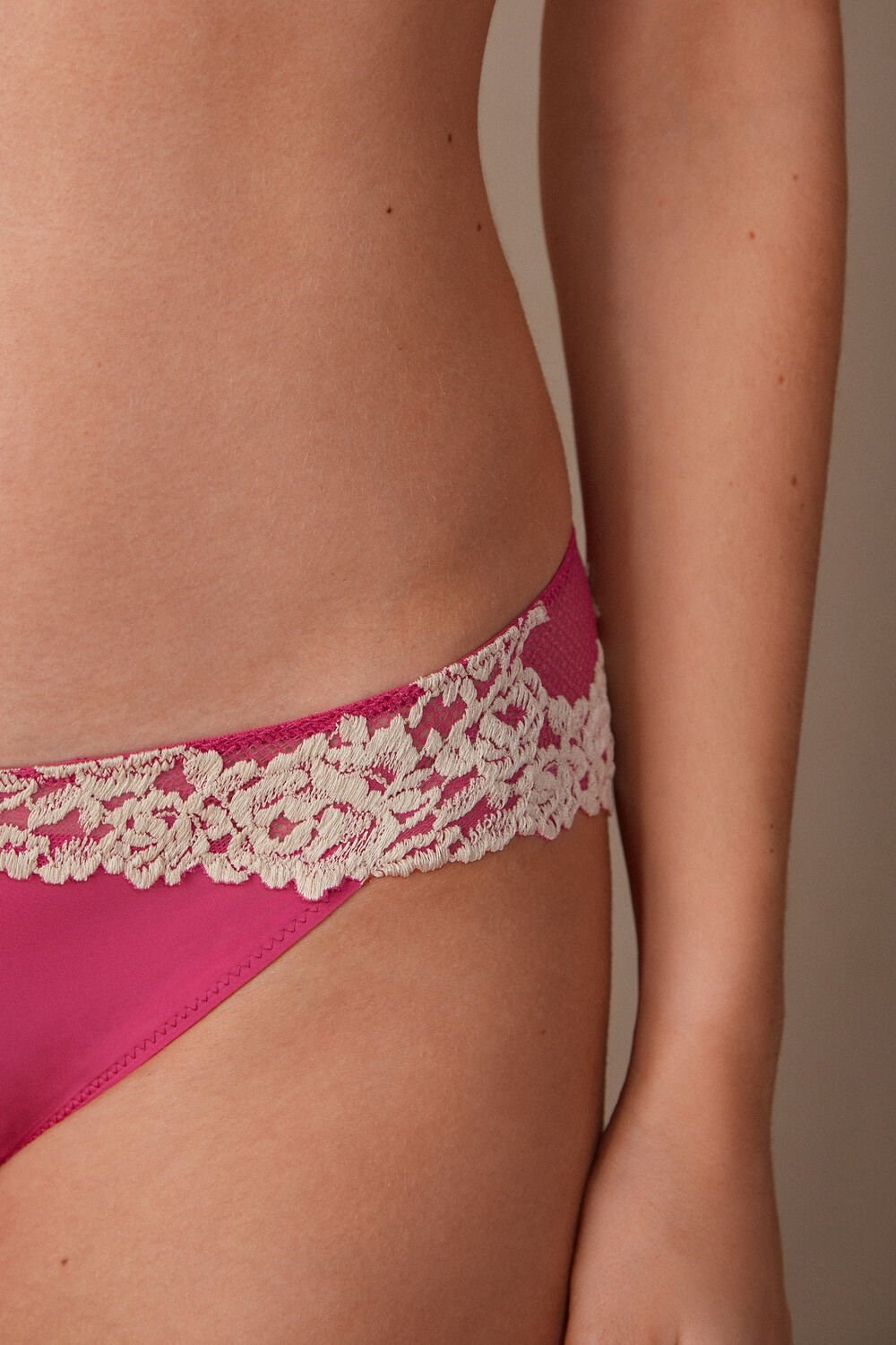 Intimissimi Pretty Flowers Panties Pink - 213j - Valentine Pink / Ivory | 6387TIYHV