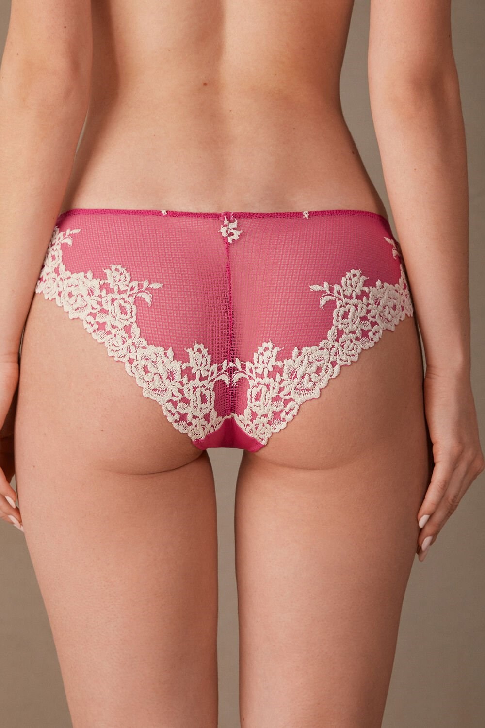 Intimissimi Pretty Flowers Panties Pink - 213j - Valentine Pink / Ivory | 6387TIYHV