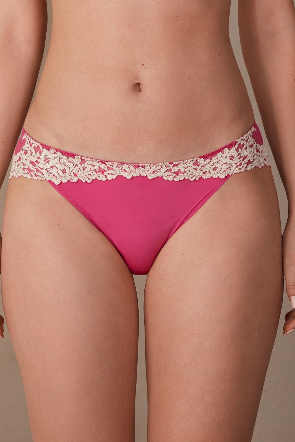 Intimissimi Pretty Flowers Panties Pink - 213j - Valentine Pink / Ivory | 6387TIYHV