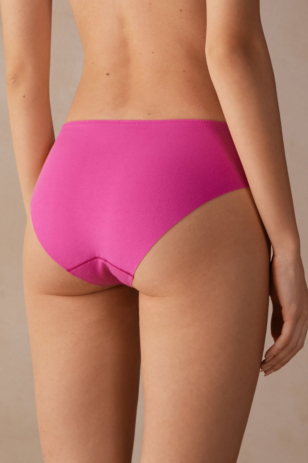 Intimissimi Pretty Flowers Seamless Cotton Panties Pink - 213j - Valentine Pink / Ivory | 1608NYMHC