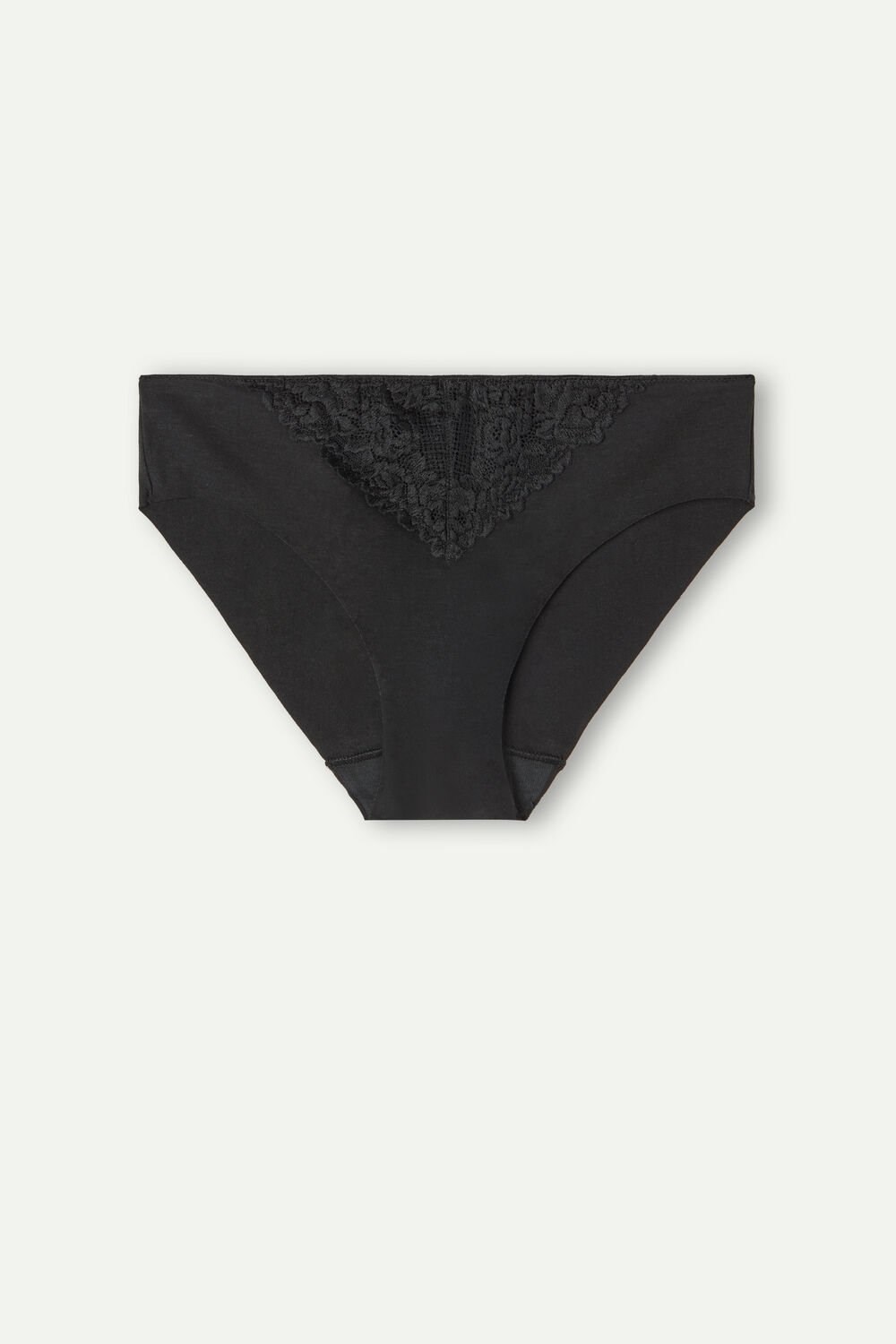 Intimissimi Pretty Flowers Seamless Cotton Panties Black - 019 - Black | 5478QKUGL