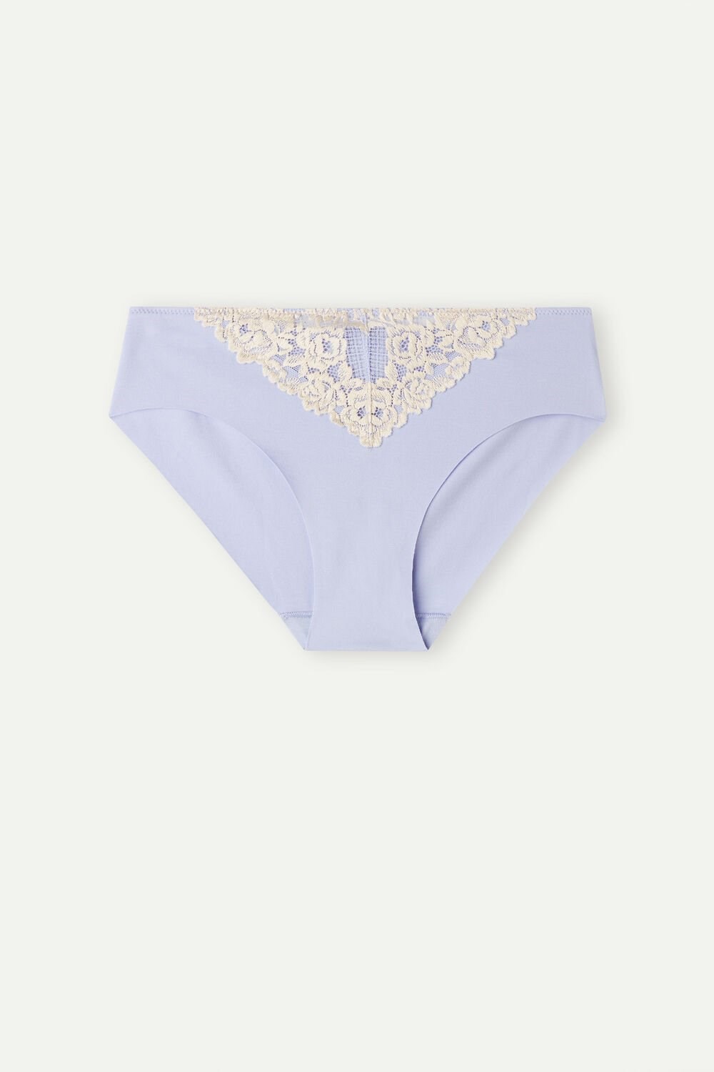 Intimissimi Pretty Flowers Seamless Cotton Panties Violet - 214j - Sweet Lavender / Ivory | 8630LFZKC