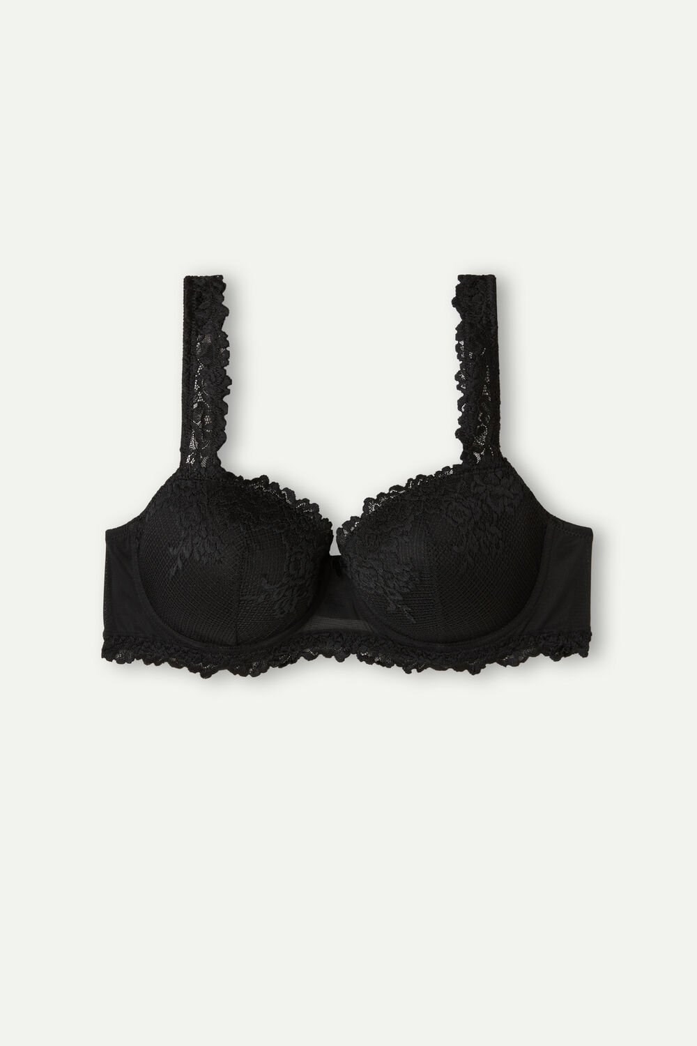 Intimissimi Pretty Flowers Sofia Balconette Bra Black - 019 - Black | 4267OAUCR