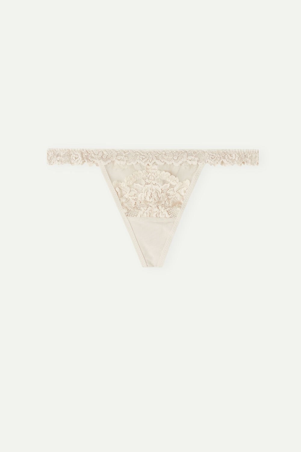 Intimissimi Pretty Flowers String Thong Natural - 2280 - Silk Pink | 1784AJPHT