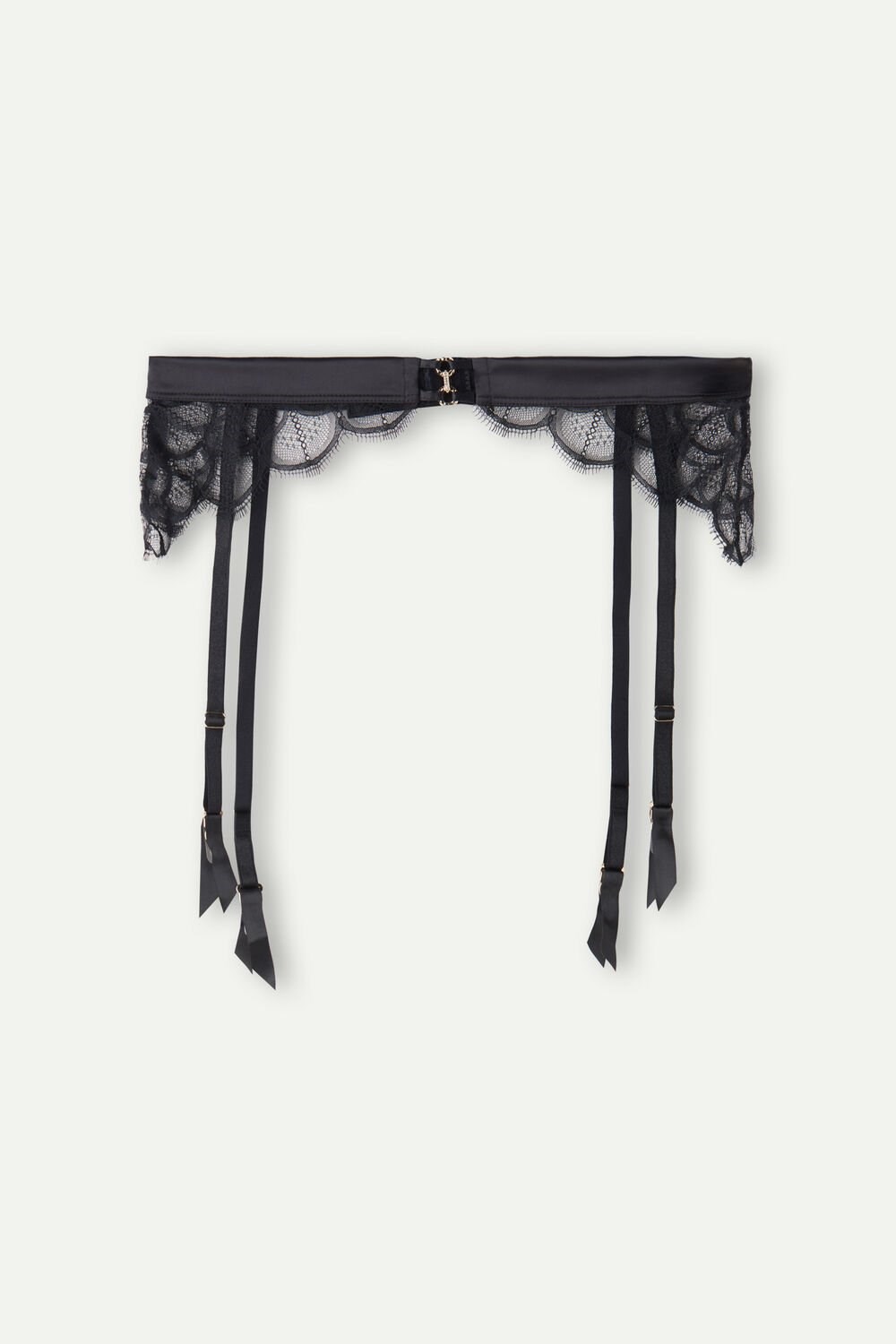 Intimissimi Pure Charme Garter Belt Black - 019 - Black | 9706QADRS