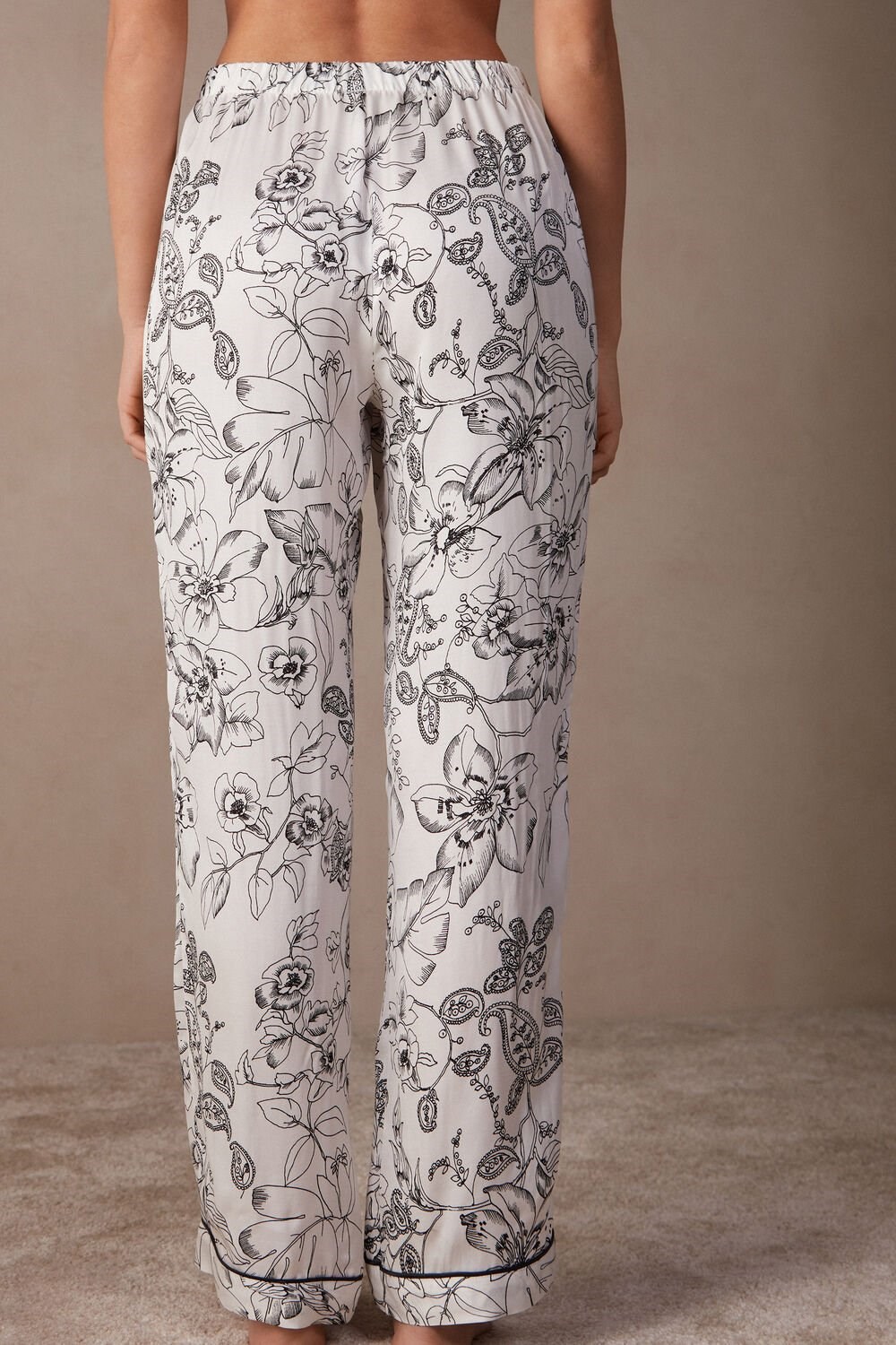 Intimissimi Pure Joy Full Length Satin Pants Print - 223j - Pure Joy Print | 0491UPSVR