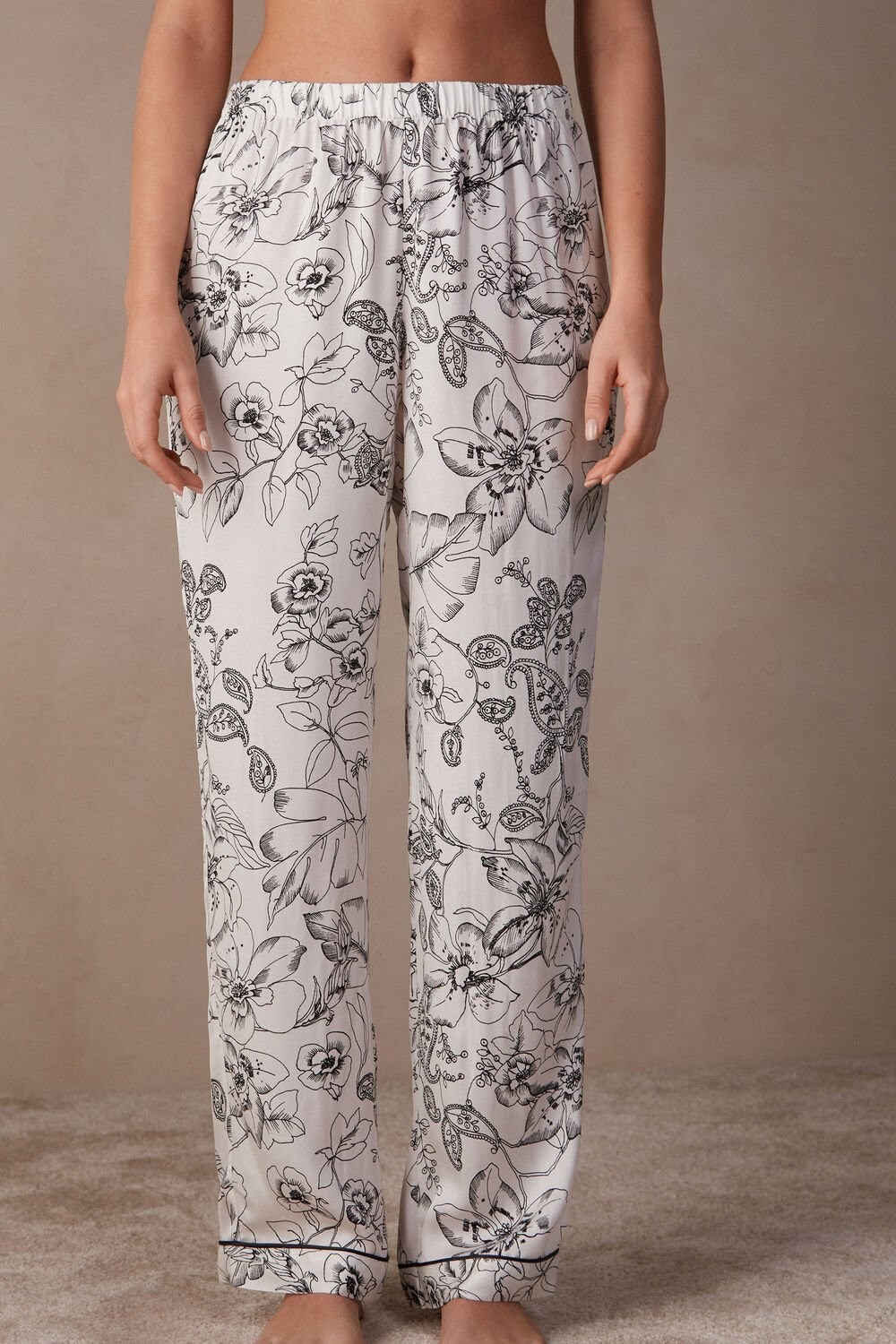 Intimissimi Pure Joy Full Length Satin Pants Print - 223j - Pure Joy Print | 0491UPSVR