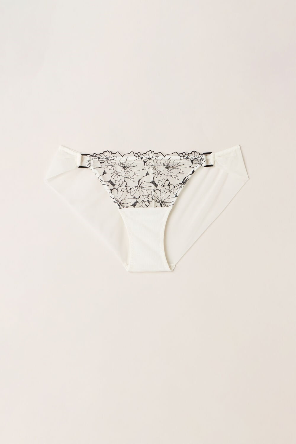 Intimissimi Pure Joy Panties Ivory - 4718 - Talc White / Black | 9705QTMXB