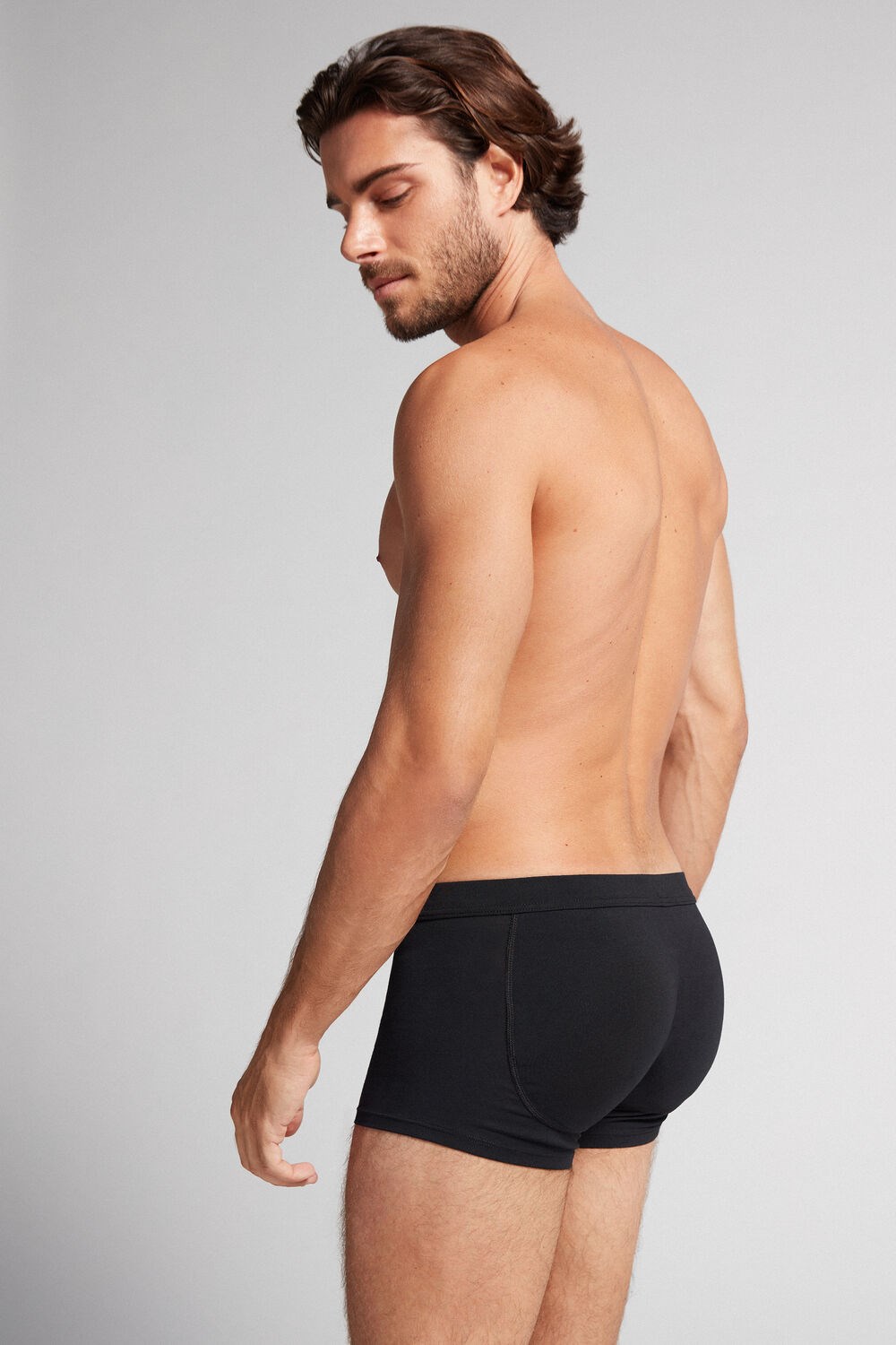 Intimissimi Push-up Boxers in Stretch Cotton 019 - Black | 0852IYSRV