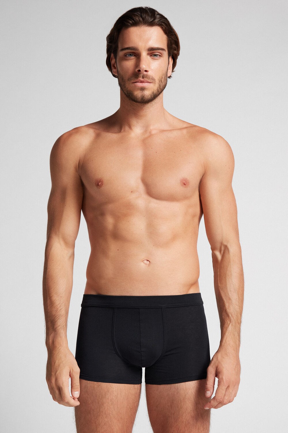 Intimissimi Push-up Boxers in Stretch Cotton 019 - Black | 0852IYSRV