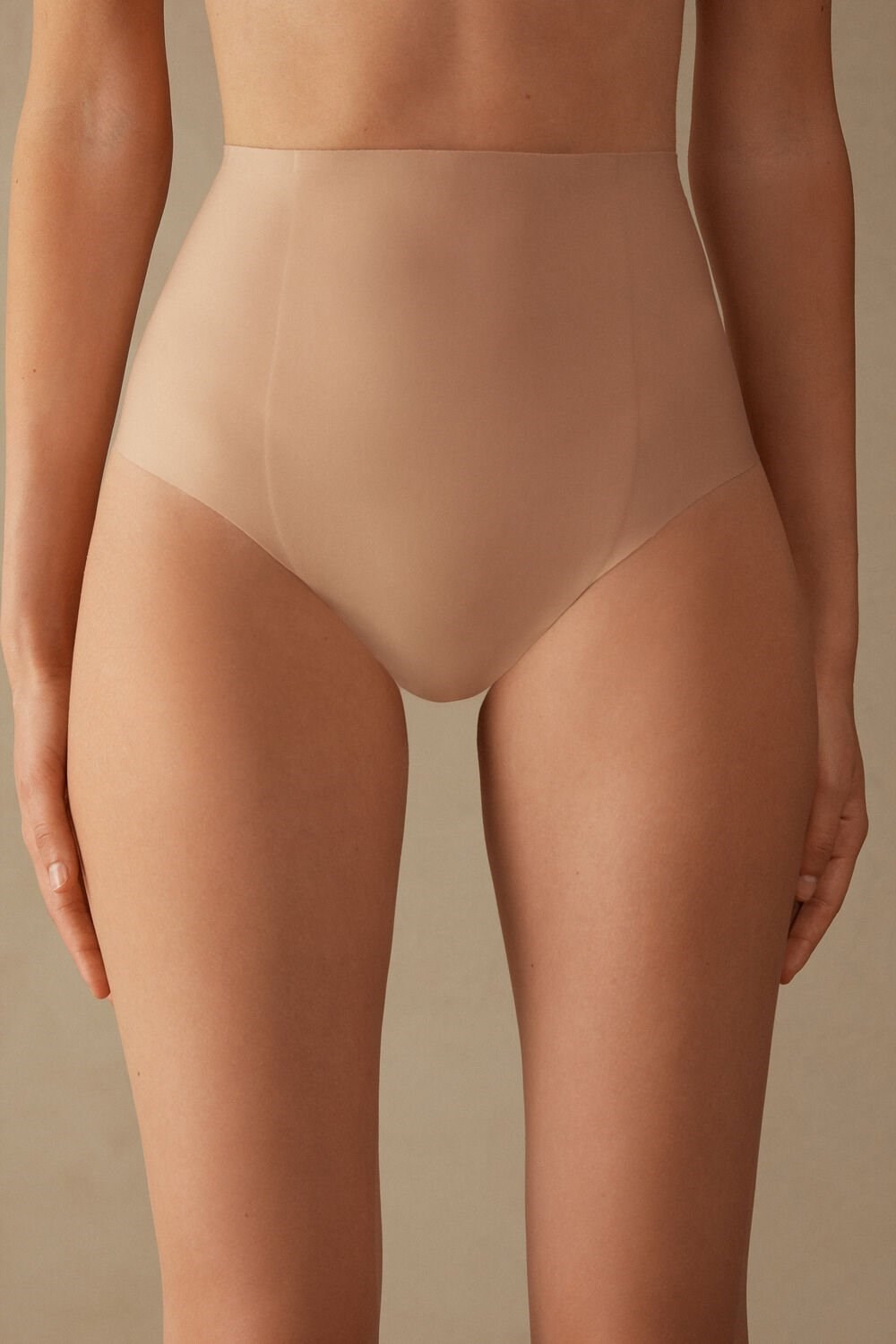 Intimissimi Raw-Cut Microfiber French Knickers Natural - 044 - Soft Beige | 4261LEYJI