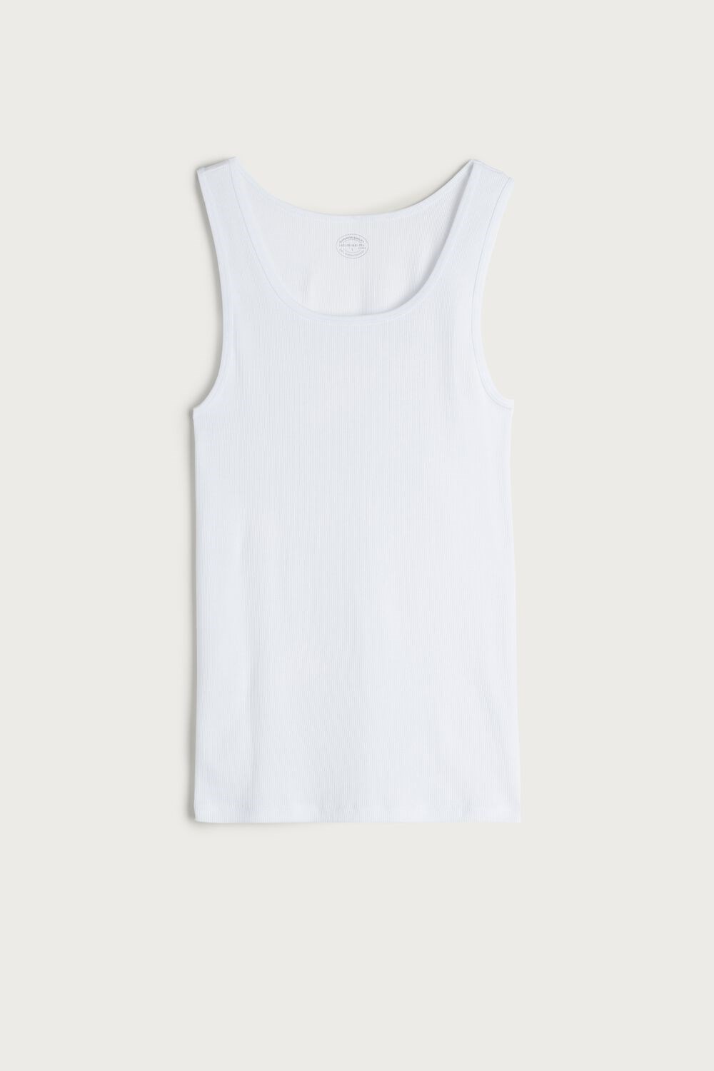 Intimissimi Ribbed Supima Cotton Tank Top White - 001 - White | 5410GDOKF