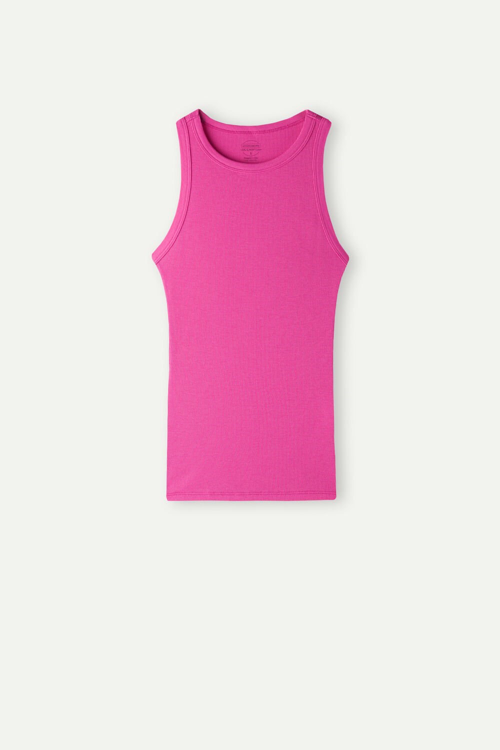 Intimissimi Ribbed Tank Top in Supima® Cotton Pink - 206j - Valentine Pink | 9210ZKCEN