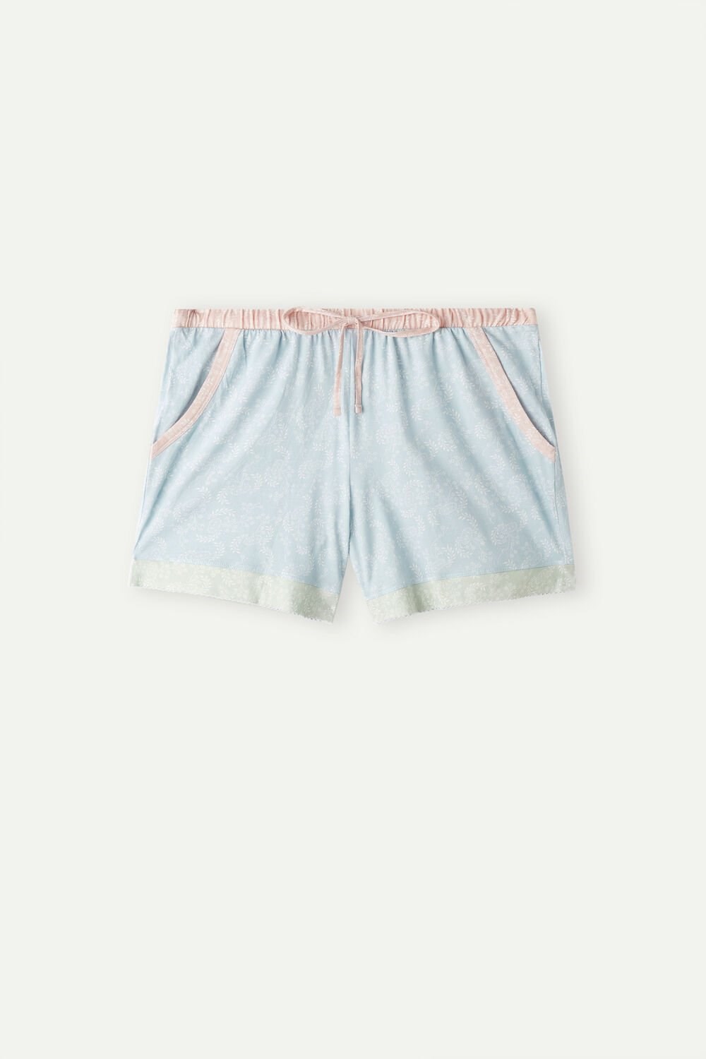 Intimissimi Romantic Cashmere Cotton Shorts Light Blue - 226j - Romantic Cashmere Print | 4015JUVLM