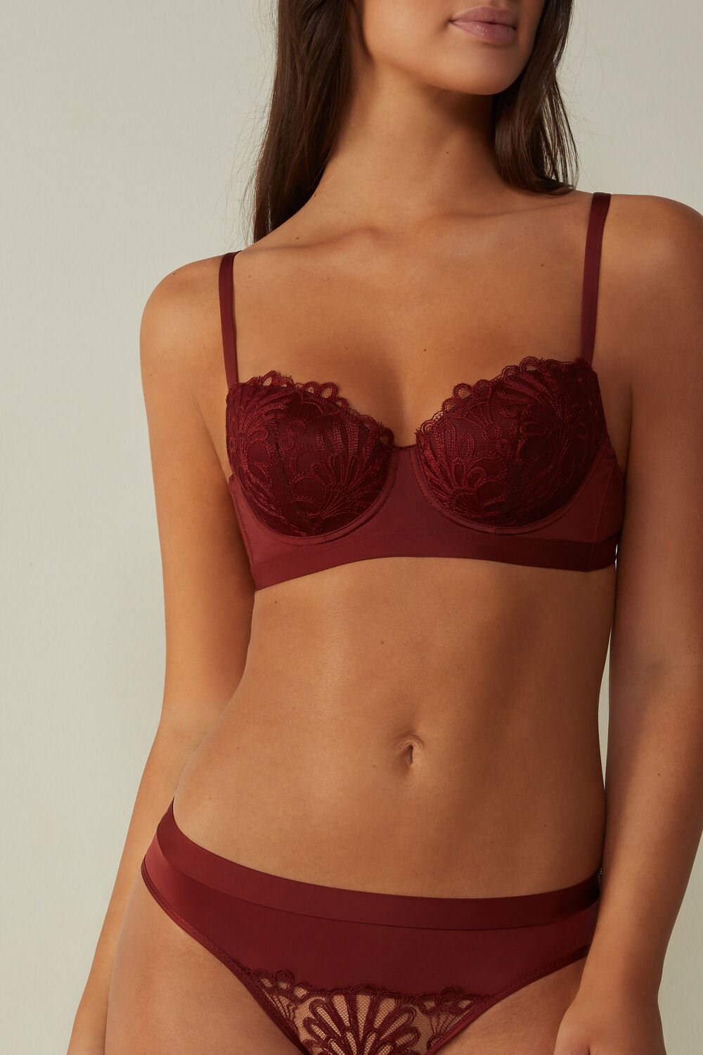 Intimissimi Romantic Life Sofia Balconette Bra Red - 741i - Dark Red | 4297VOIWD