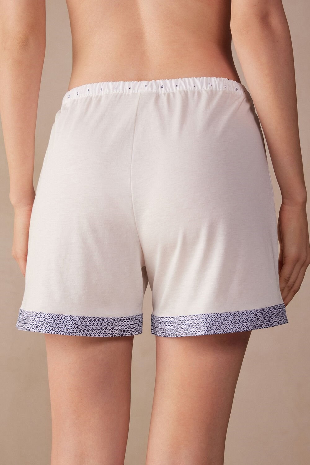 Intimissimi Santorini View Ultrafresh Supima® Cotton Shorts Ivory - 2127 - Talc White | 9706RPWJT