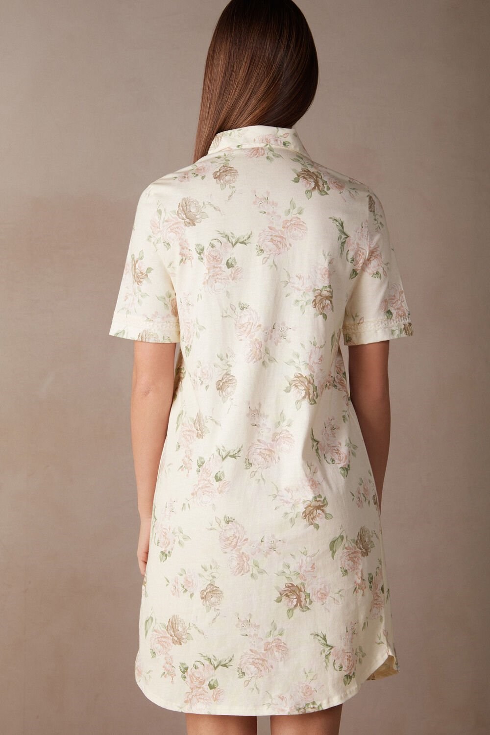 Intimissimi Scent of Roses Cotton Nightshirt Print - 205j - Scent Of Roses Print | 7356ZWVEH