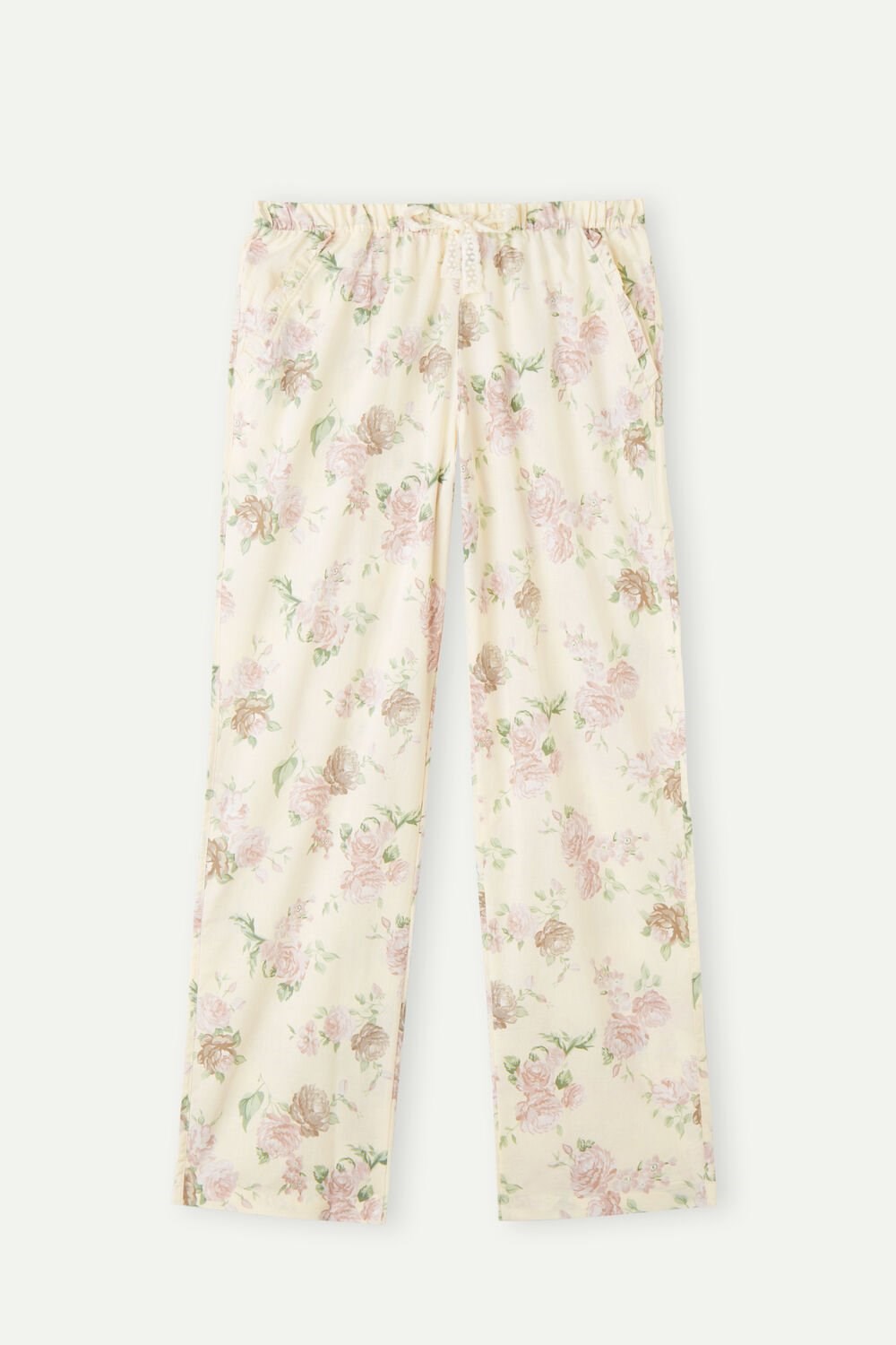 Intimissimi Scent of Roses Full Length Cotton Cloth Pants Print - 205j - Scent Of Roses Print | 3089LKQGP