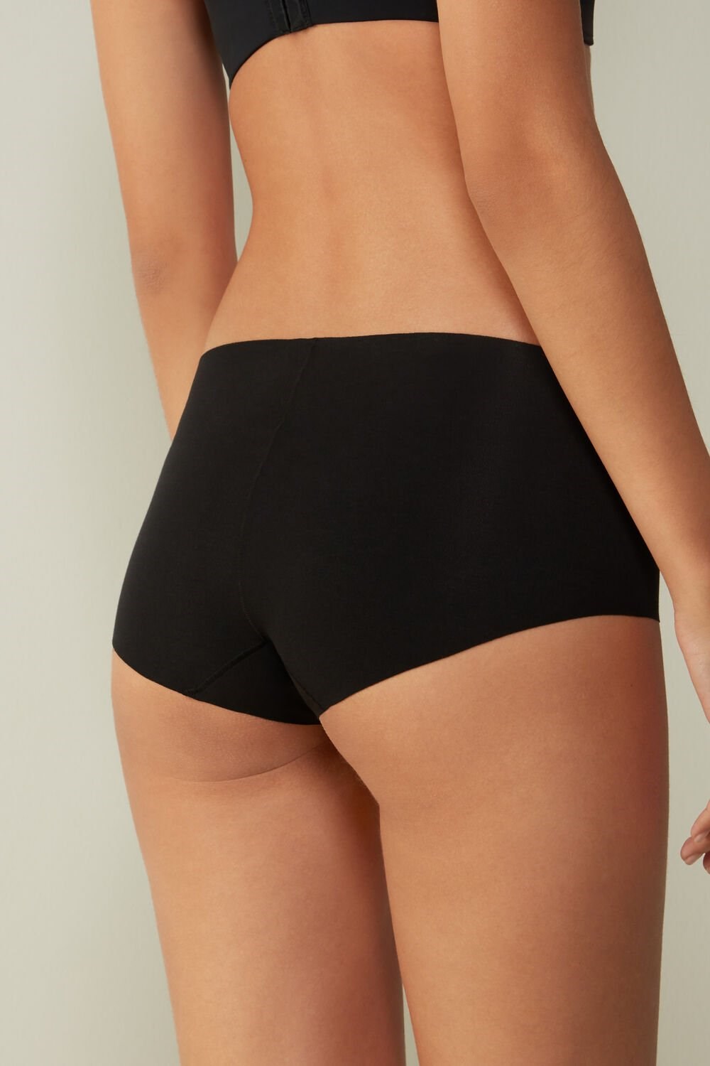 Intimissimi Seamless Supima® Cotton Hipster Black - 019 - Black | 7684PFNGL