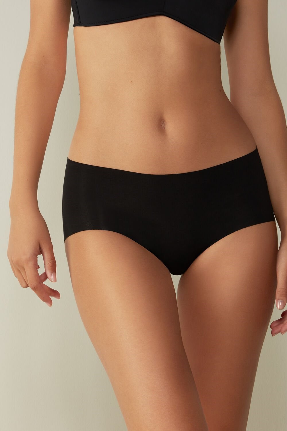 Intimissimi Seamless Supima® Cotton Hipster Black - 019 - Black | 7684PFNGL