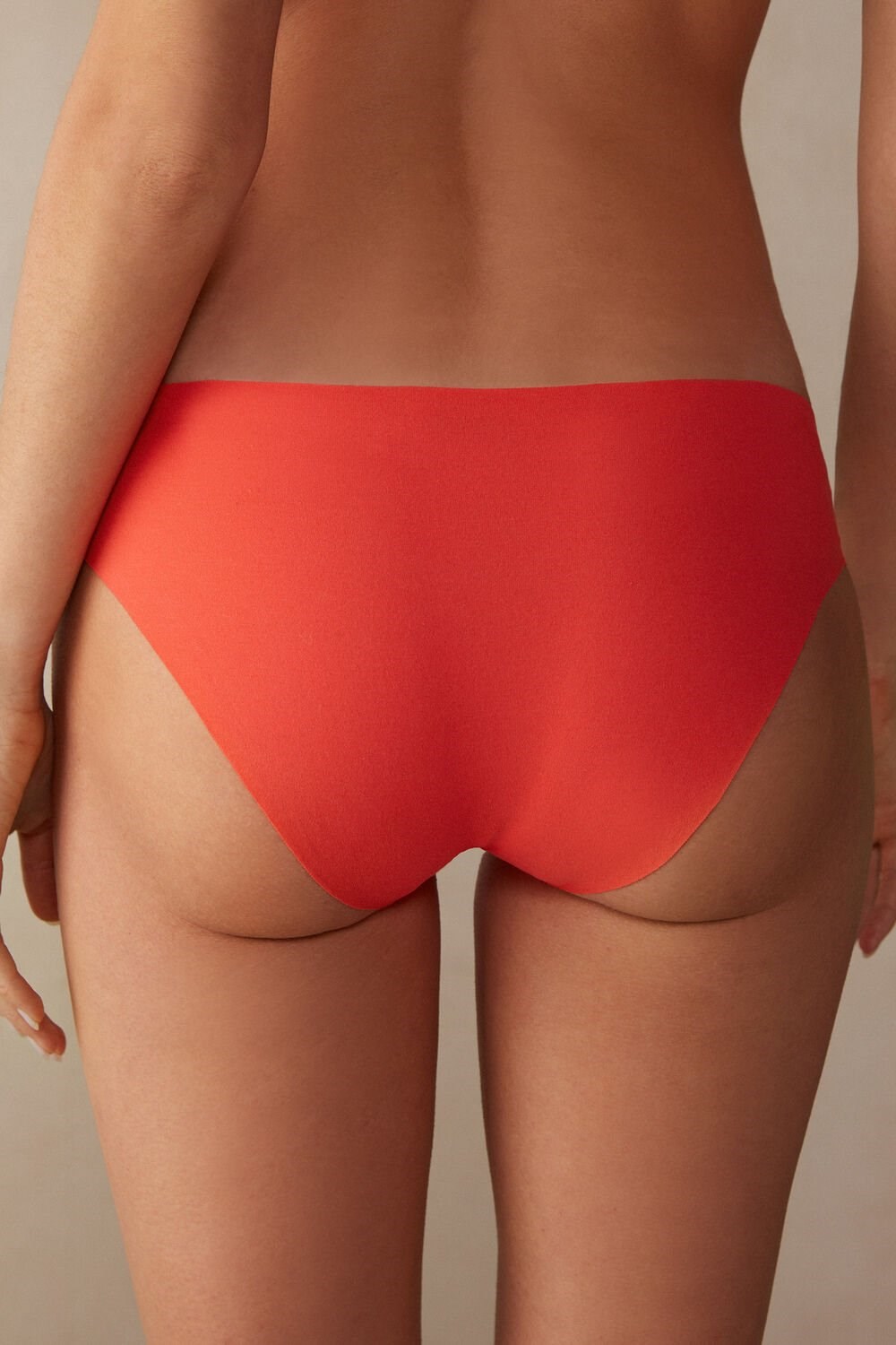 Intimissimi Seamless Supima® Cotton Panties Orange - 219j - Flame Scarlet | 6158WSNVF