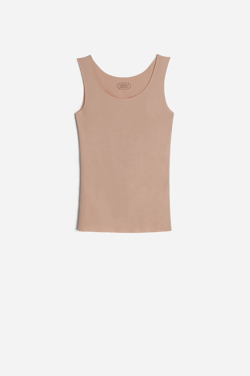 Intimissimi Seamless Supima® Cotton Tank Top Natural - 044 - Soft Beige | 2135AOTRE