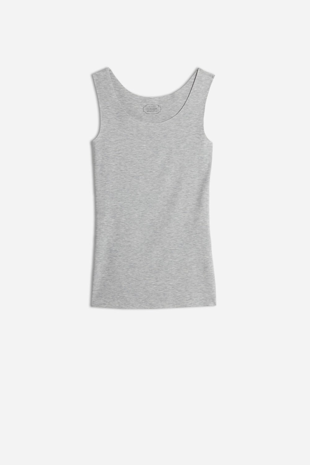 Intimissimi Seamless Supima® Cotton Tank Top Grey - 031 - Light Heathered Grey | 7849RXTLM