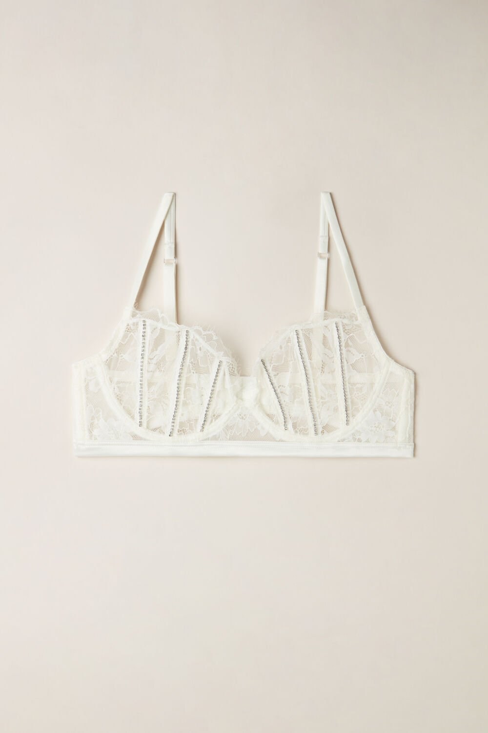 Intimissimi Shine High Like Stars Balconette Bra Ivory - 2127 - Talc White | 4693AHJFW