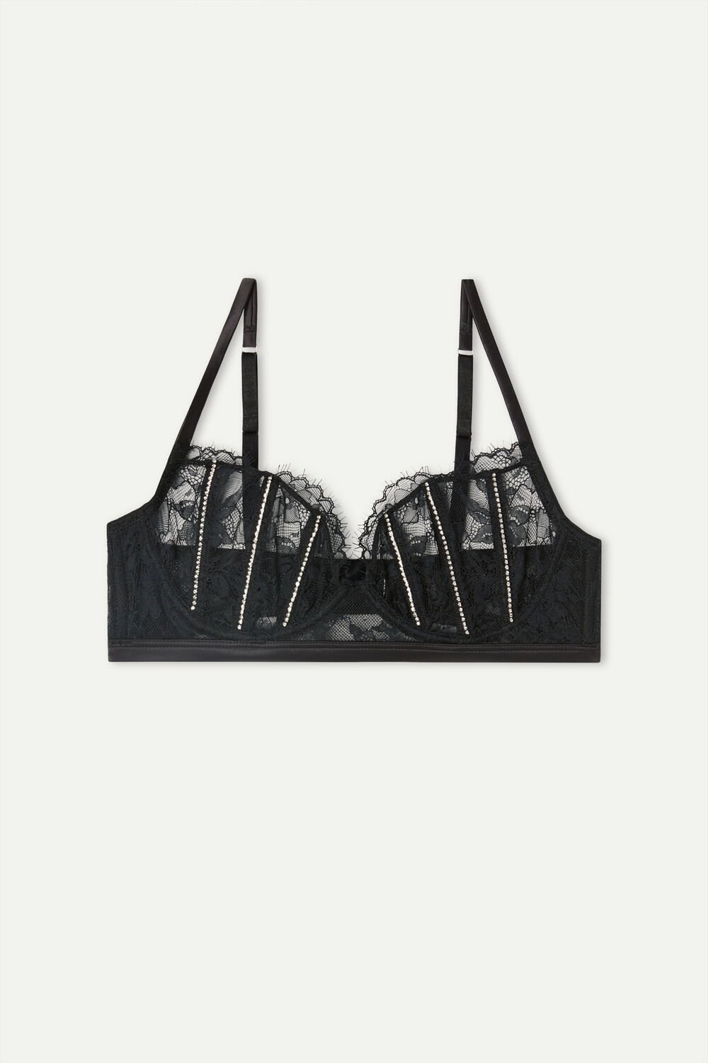 Intimissimi Shine High Like Stars Balconette Bra Black - 019 - Black | 9185OKDVU