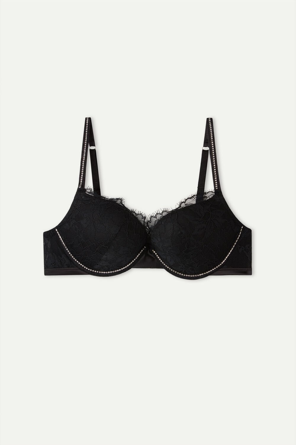 Intimissimi Shine High Like Stars Elettra Super Push-up Bra Black - 019 - Black | 8237NLACW