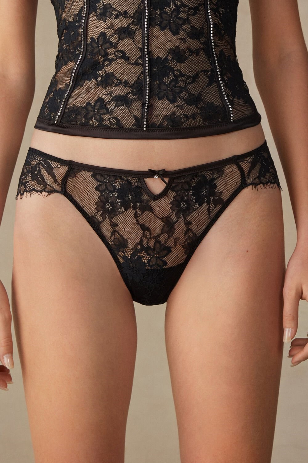 Intimissimi Shine High Like Stars Panties Black | 2509OFDKV