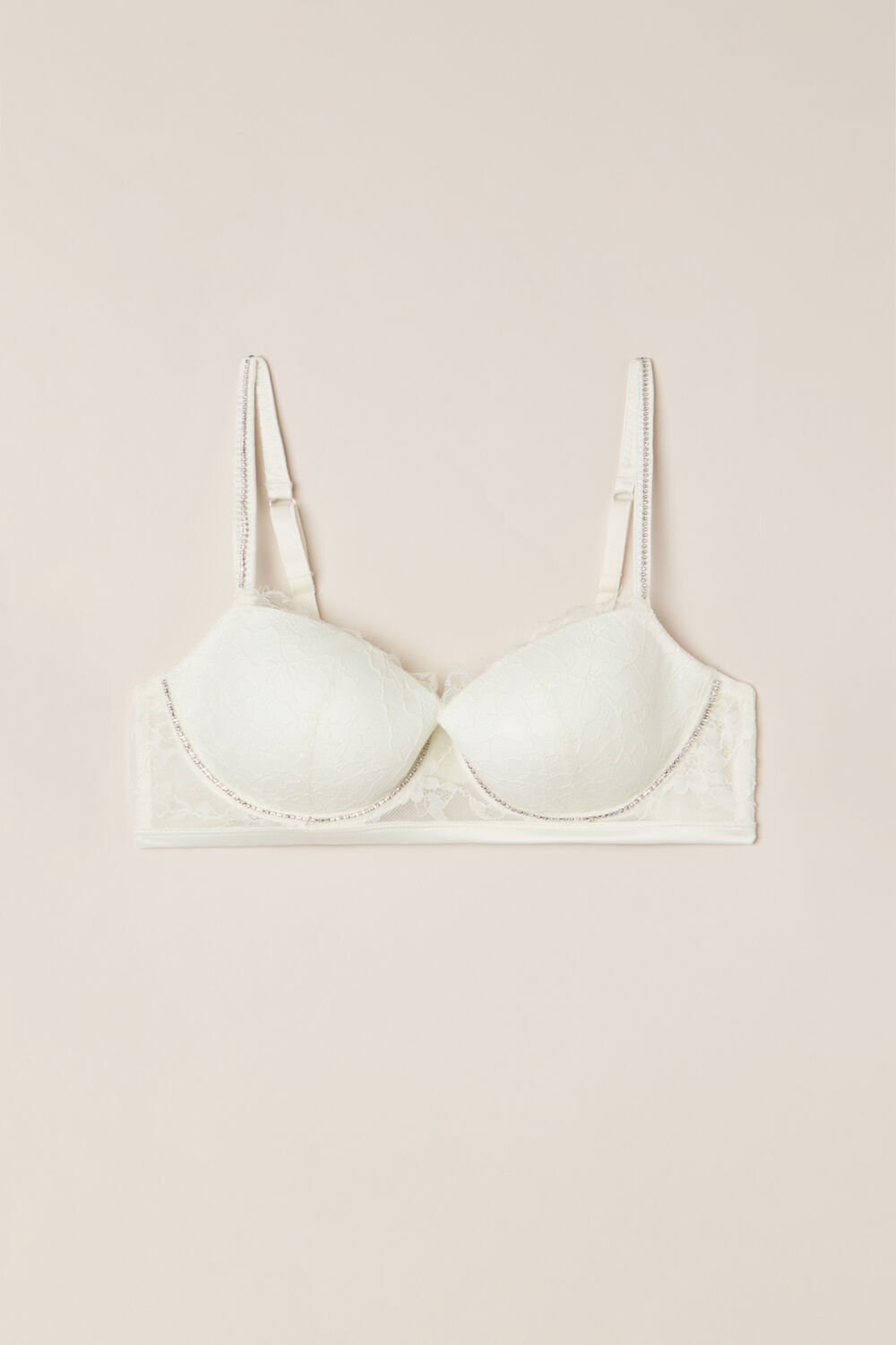 Intimissimi Shine High Like Stars Sofia Balconette Bra Ivory - 2127 - Talc White | 5873ENWAB