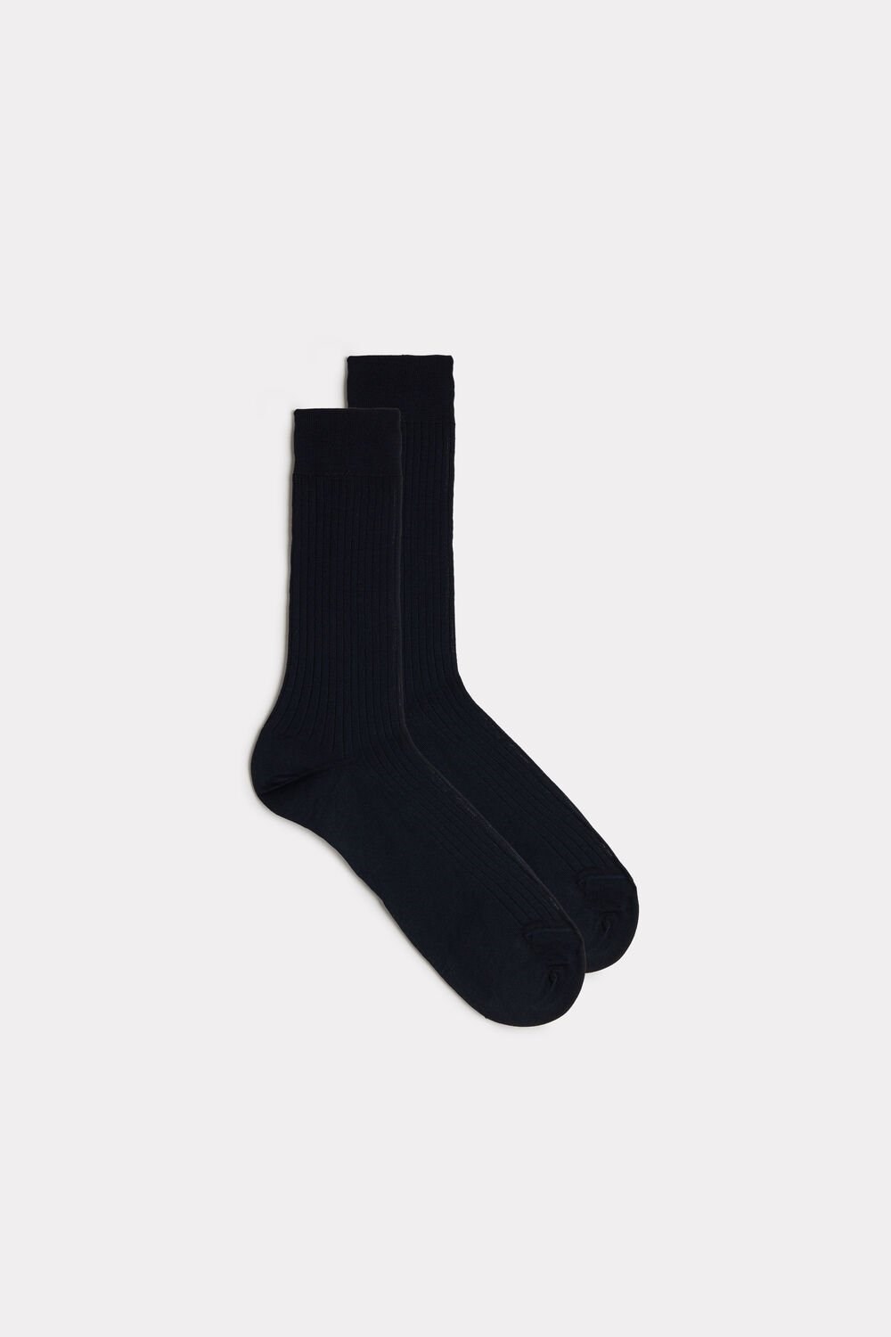 Intimissimi Short Ribbed Egyptian Cotton Socks Blue - 016 - Blue | 0269SDQIO