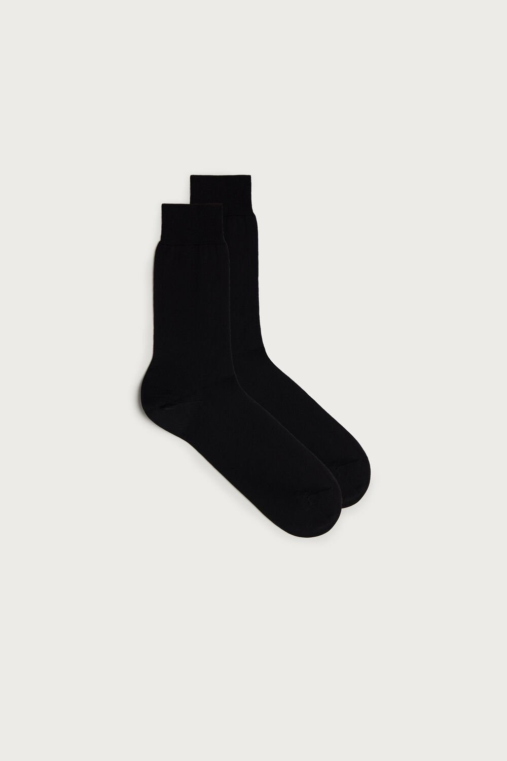 Intimissimi Short Sateen Egyptian Cotton Socks Black - 019 - Black | 5674MEGSI