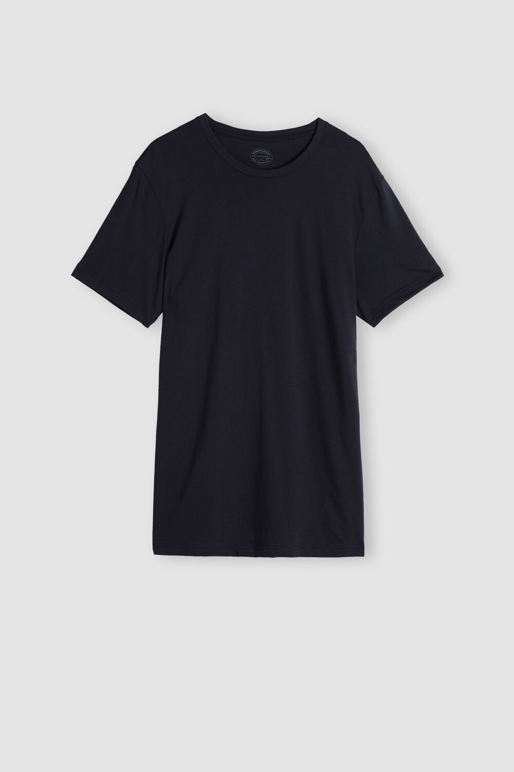 Intimissimi Short Sleeve Crew Neck T Shirt in Supima® Cotton 800 - Midnight Blue | 3486LRBPC