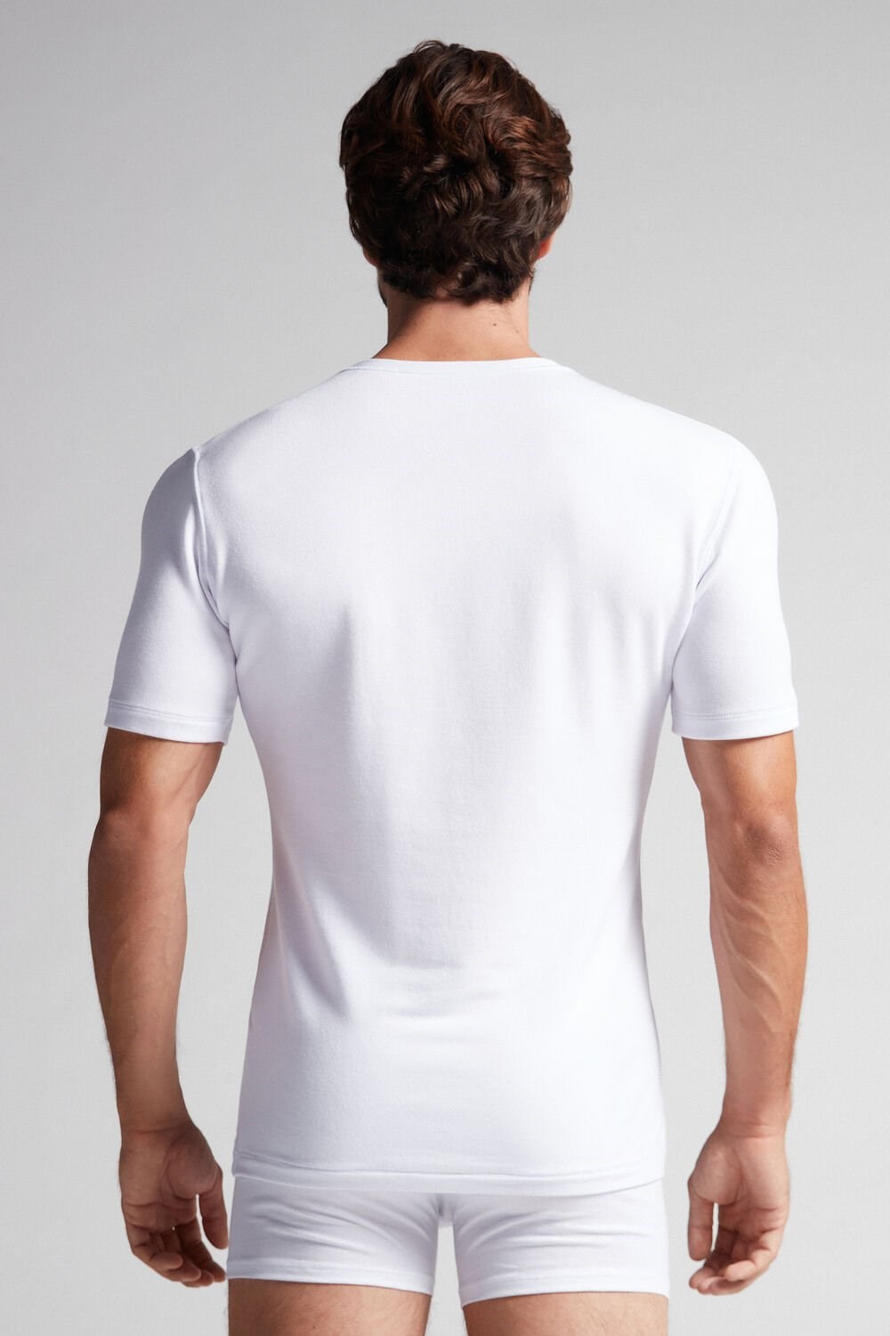 Intimissimi Short-Sleeve Modal-Cashmere Top White - 001 - White | 0781UYKVE