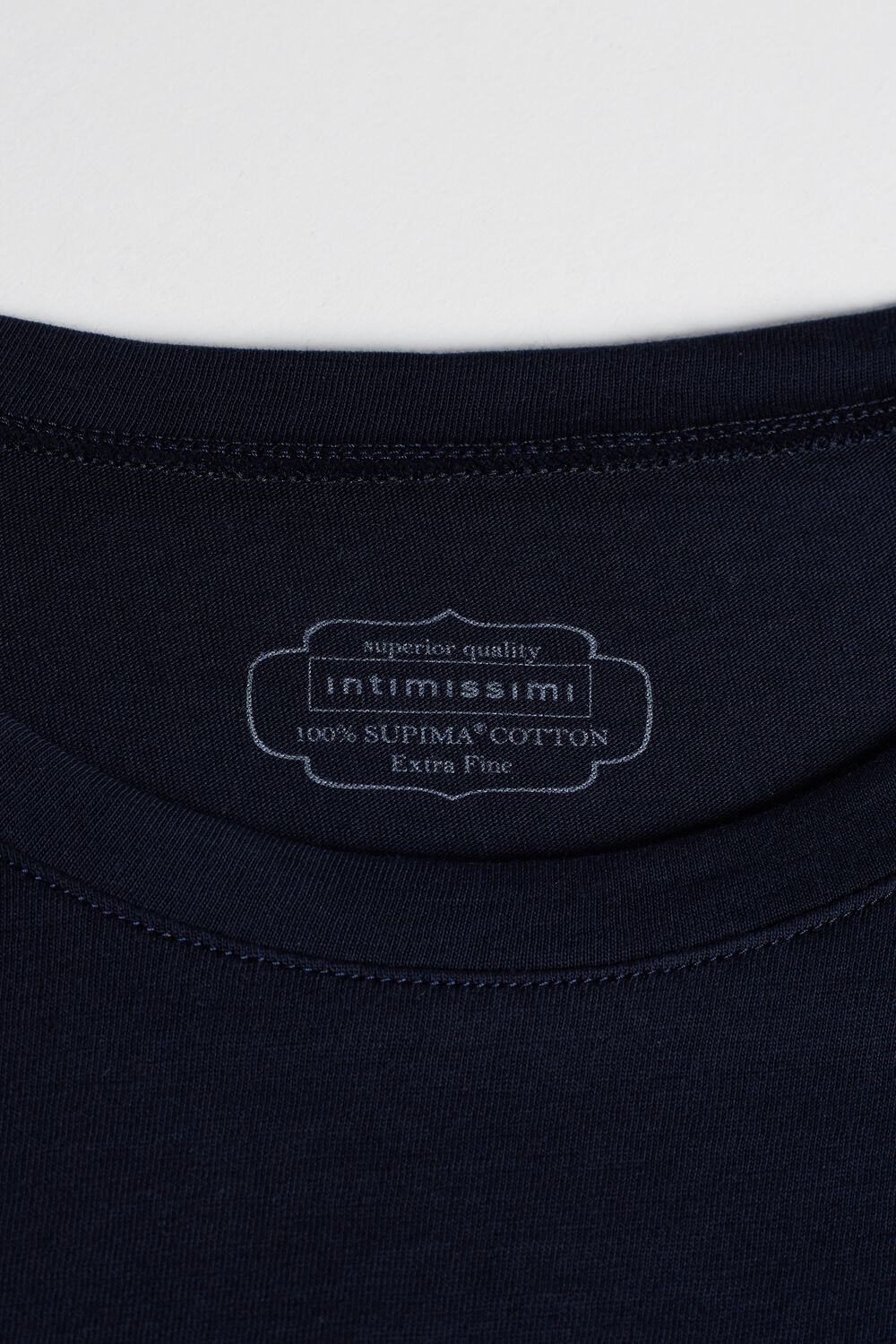 Intimissimi Short-Sleeve T-shirt in Ultrafresh Supima® Cotton Blue - 1467 - Intense Blue | 4210SVMNO