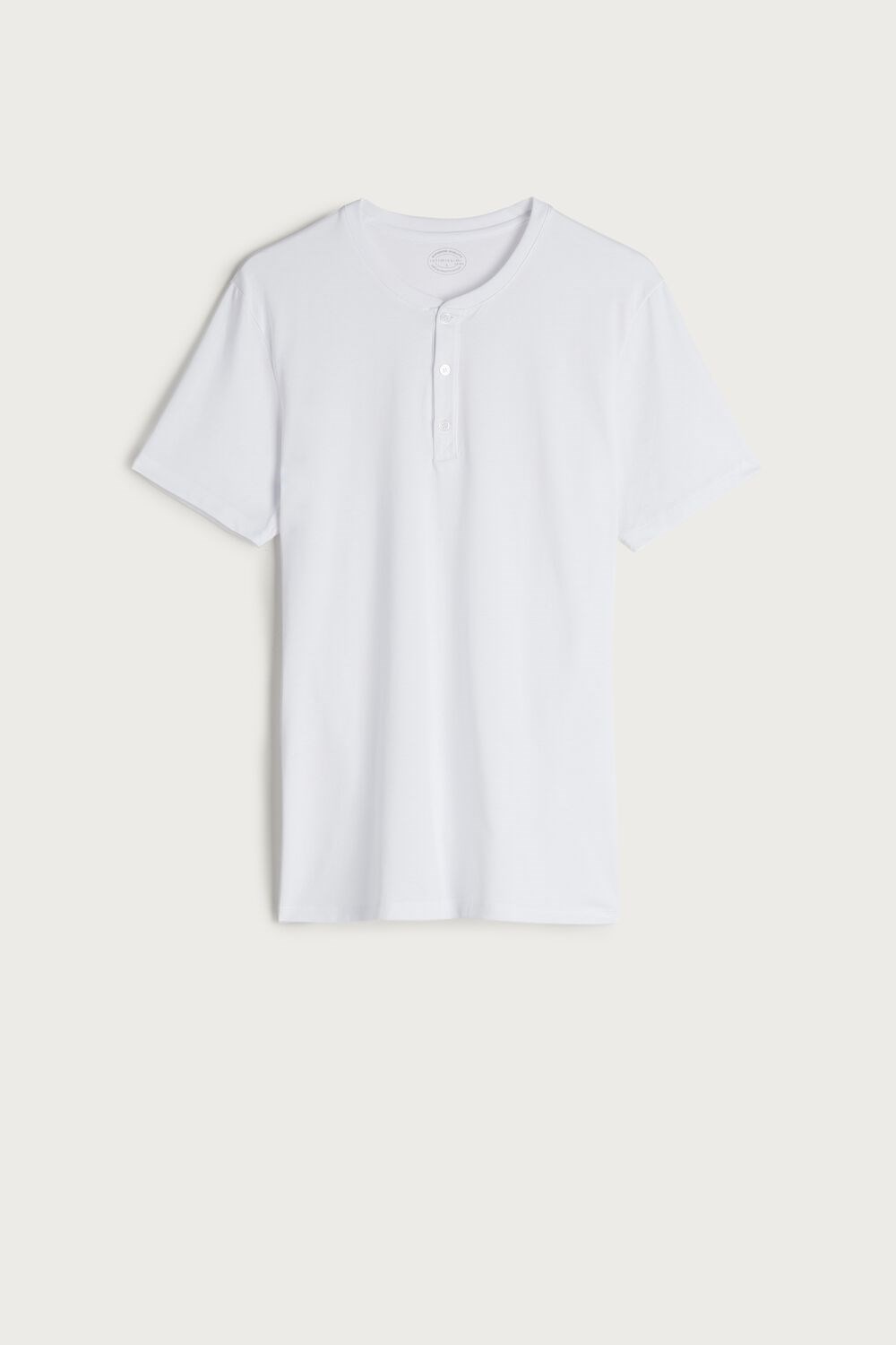 Intimissimi Short-Sleeved Supima® Cotton Shirt White - 001 - White | 6931TXCYA