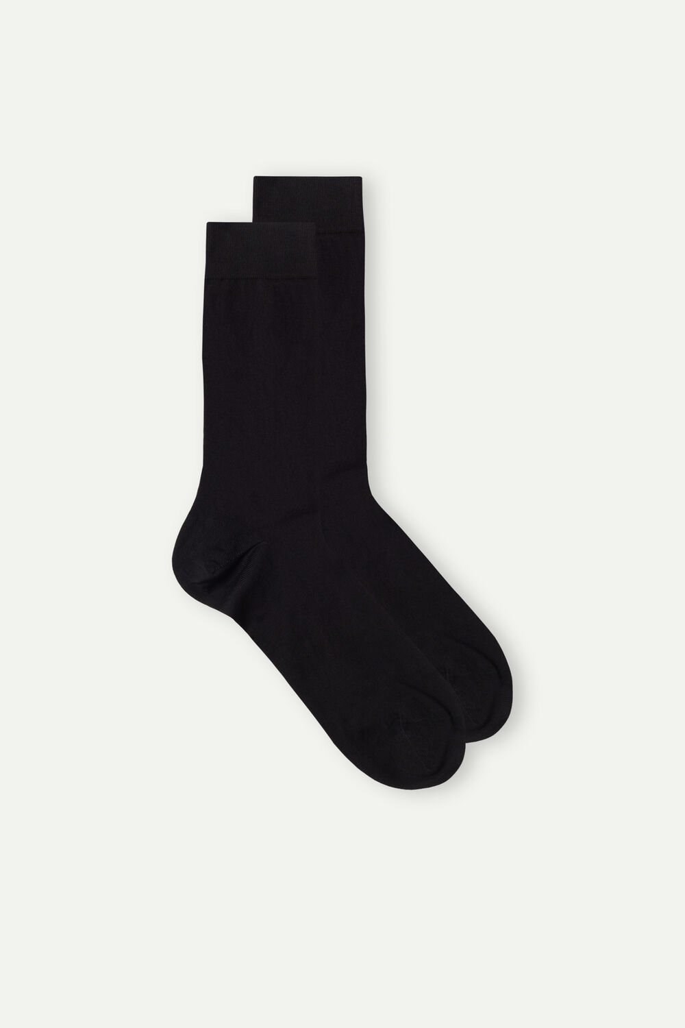 Intimissimi Short Socks in Stretch Supima® Cotton Black - 019 - Black | 9735XUELS