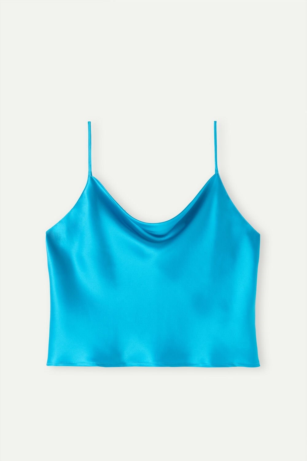 Intimissimi Silk Crop Camisole Blue - 210j - Digital Turquoise | 6103DLYJZ