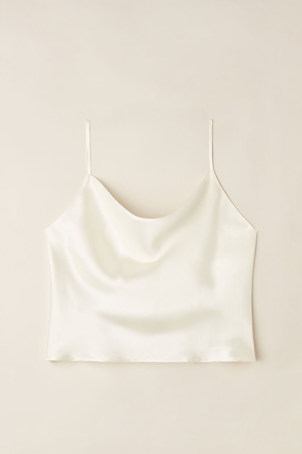 Intimissimi Silk Crop Camisole Ivory - 2127 - Talc White | 2741GLOAH